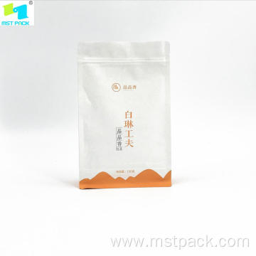 Flat Bottom Paper Packaging Bag Printed Tea Bag